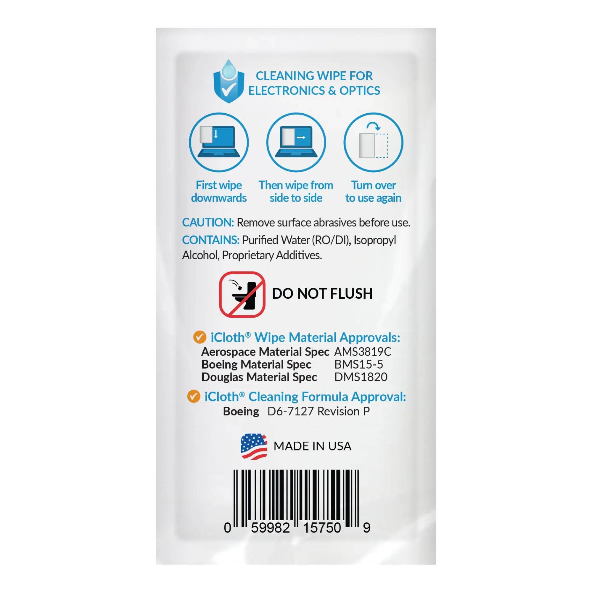 Screen Cleaner Wipes by iCloth – Individually Wrapped – Travel Size – Streak-Free – Clean Your Phone, iPad, Laptop, Computer Screen and More – 24 Wipes (5" x 7") 24 Count (Pack of 1) - Image 2