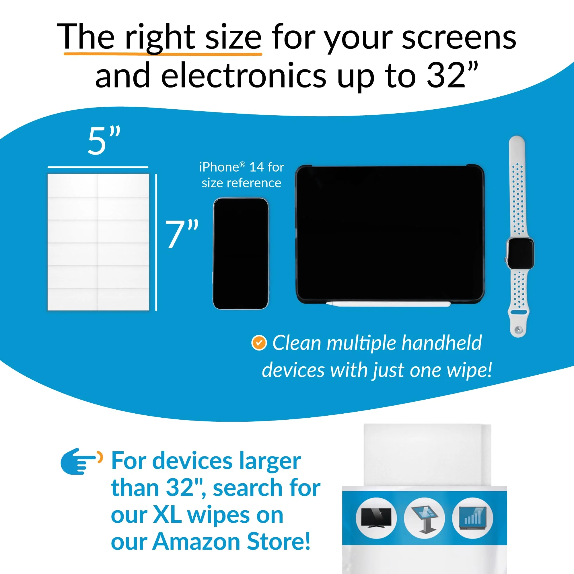 Screen Cleaner Wipes by iCloth – Individually Wrapped – Travel Size – Streak-Free – Clean Your Phone, iPad, Laptop, Computer Screen and More – 24 Wipes (5" x 7") 24 Count (Pack of 1) - Image 6
