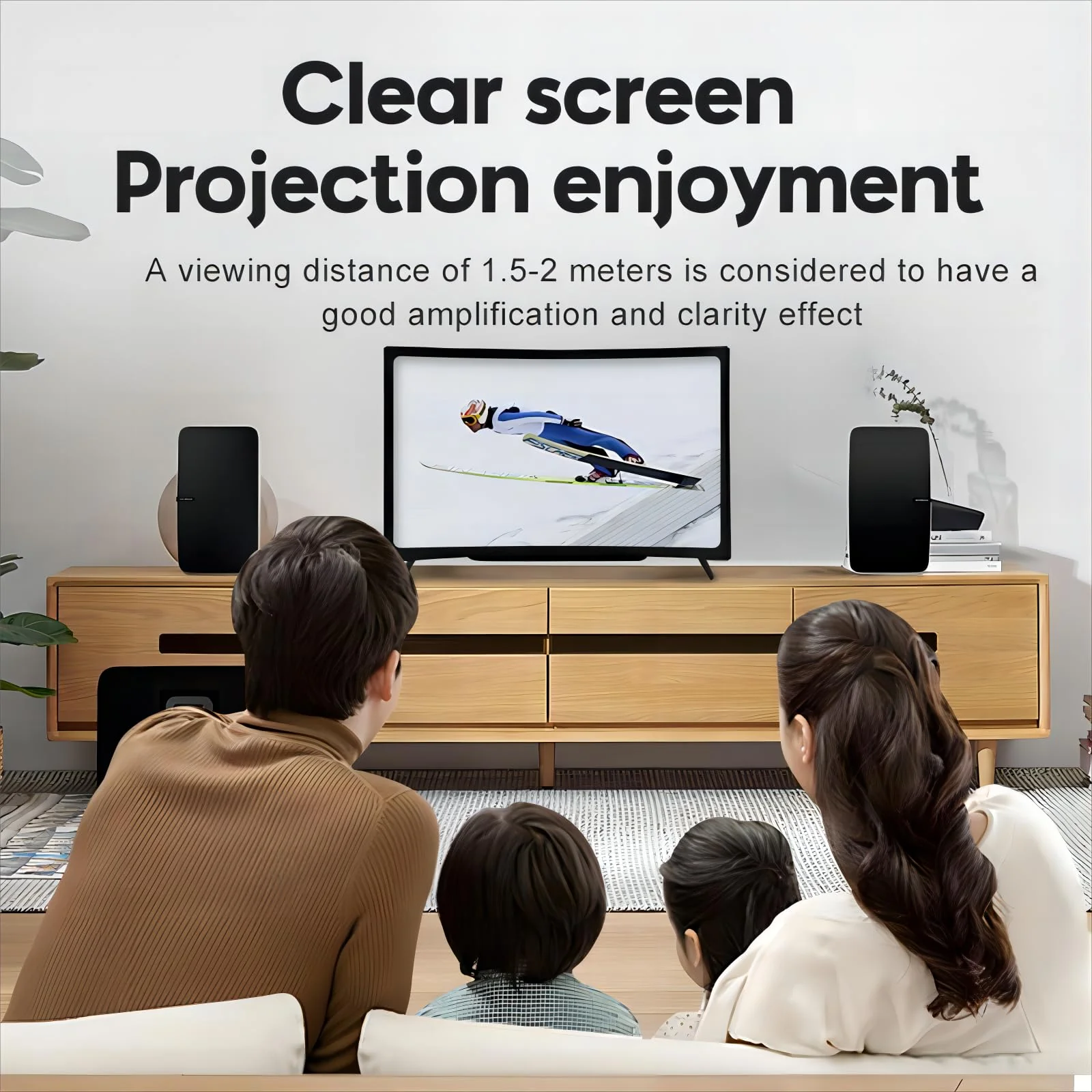 Screen Magnifier for Cell Phone, 14" Curved Phone Magnifying Screen Upgraded HD 3D Phone Screen Amplifier Phone Stand with Screen Enlarger Compatible with All Smartphones for Movies Videos 14 Inch - Image 5