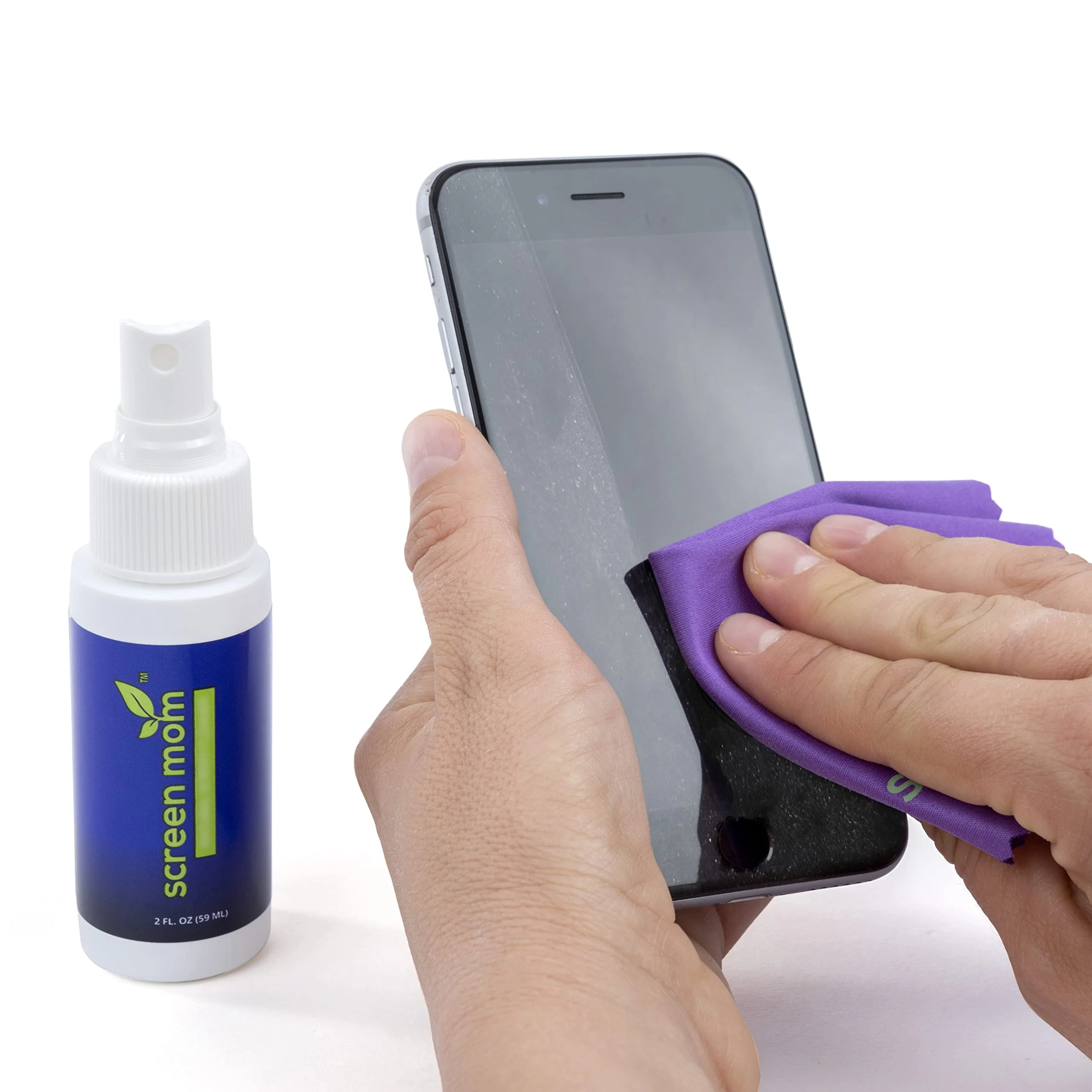 Screen Mom Screen Cleaner Home & Away Bundle – Designed for LED, LCD, Plasma, TV, iPad, Laptop, Computer Monitor, Tablets, Phones, & Eyeglasses - Includes 8oz & 2oz Bottle with 4 Microfiber Cloths - Image 5