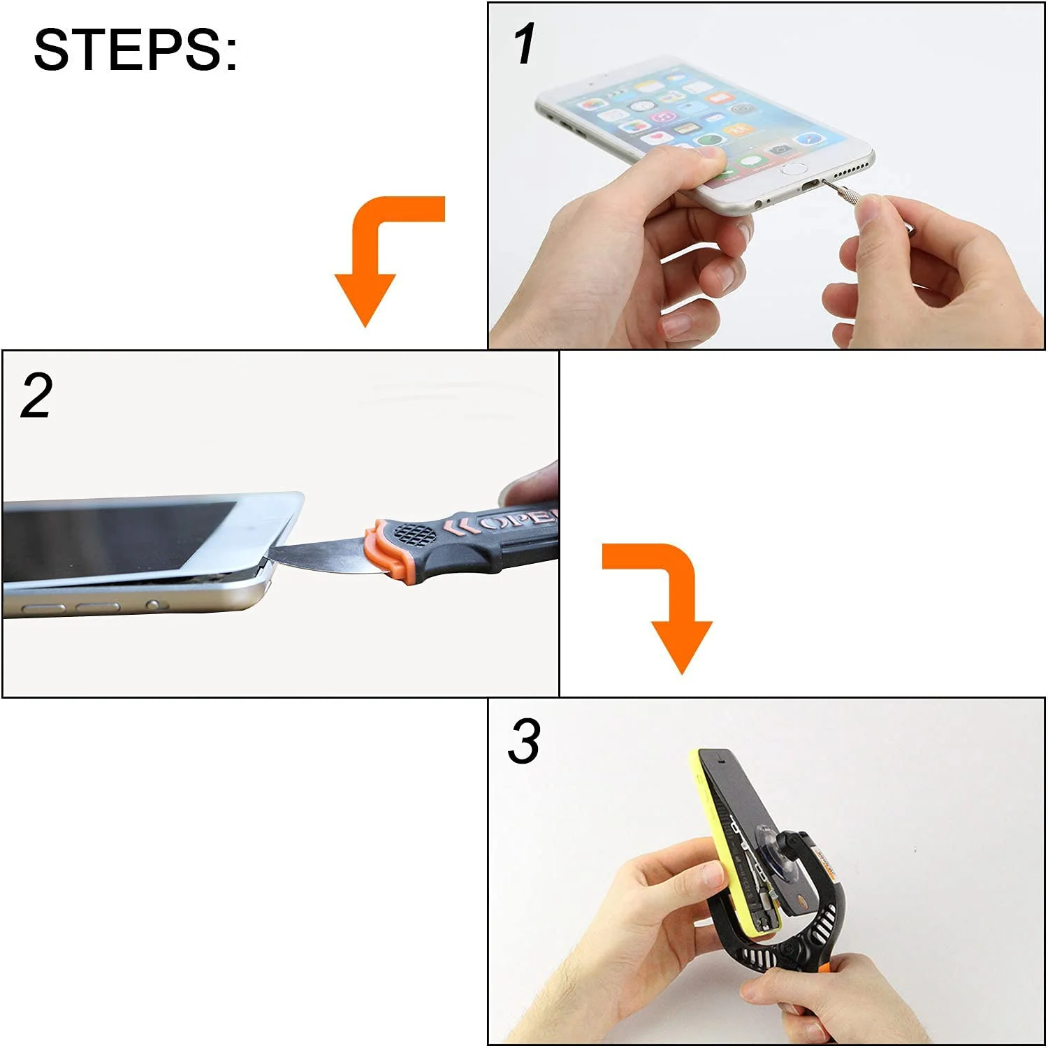 Screen Opening Tool 2 PCS Opening Pliers Cellphone Suction Cup Screen Repair Kit for Mobile Phone Tablet Laptop - Image 5