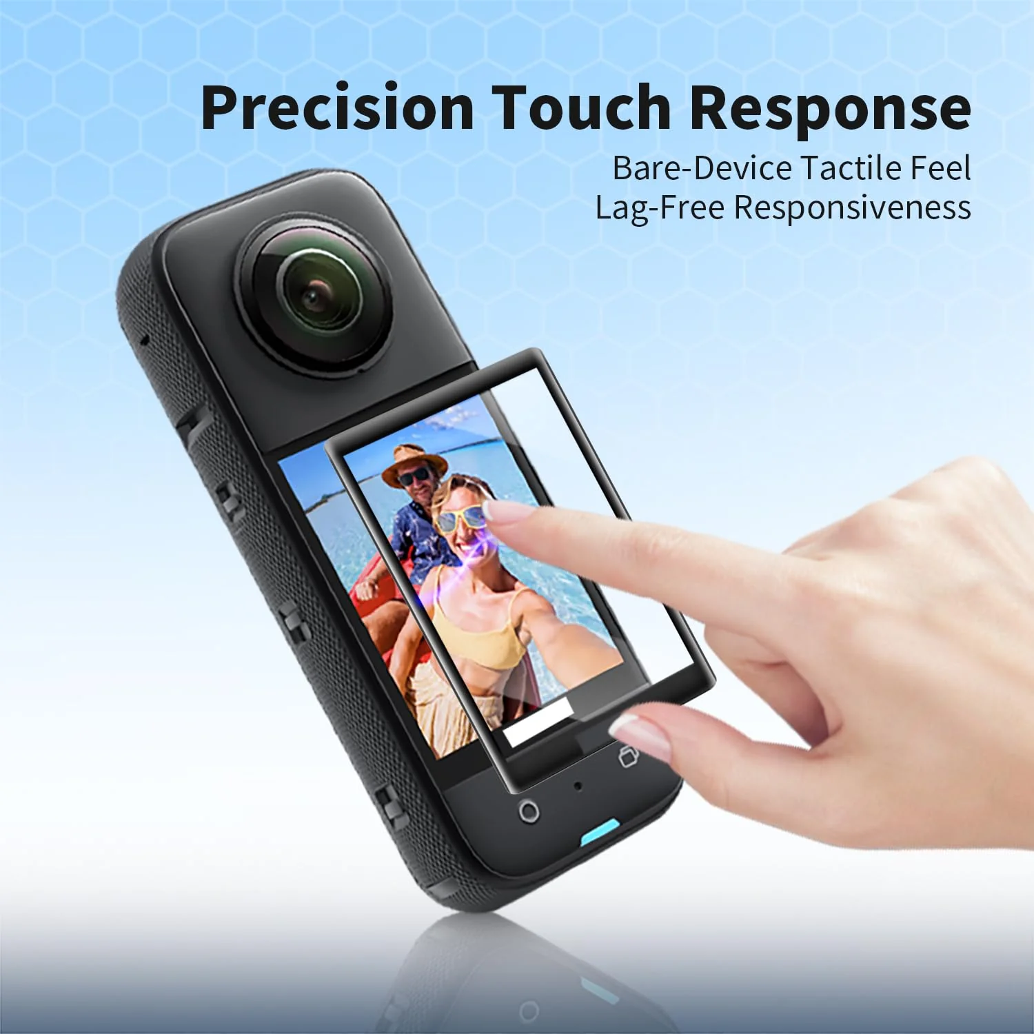 Screen Protector+Lens Cap+Silicone Case for Insta 360X5,Protective Silicone Cover for Insta360X5 Combo Accessories(Black) - Image 5
