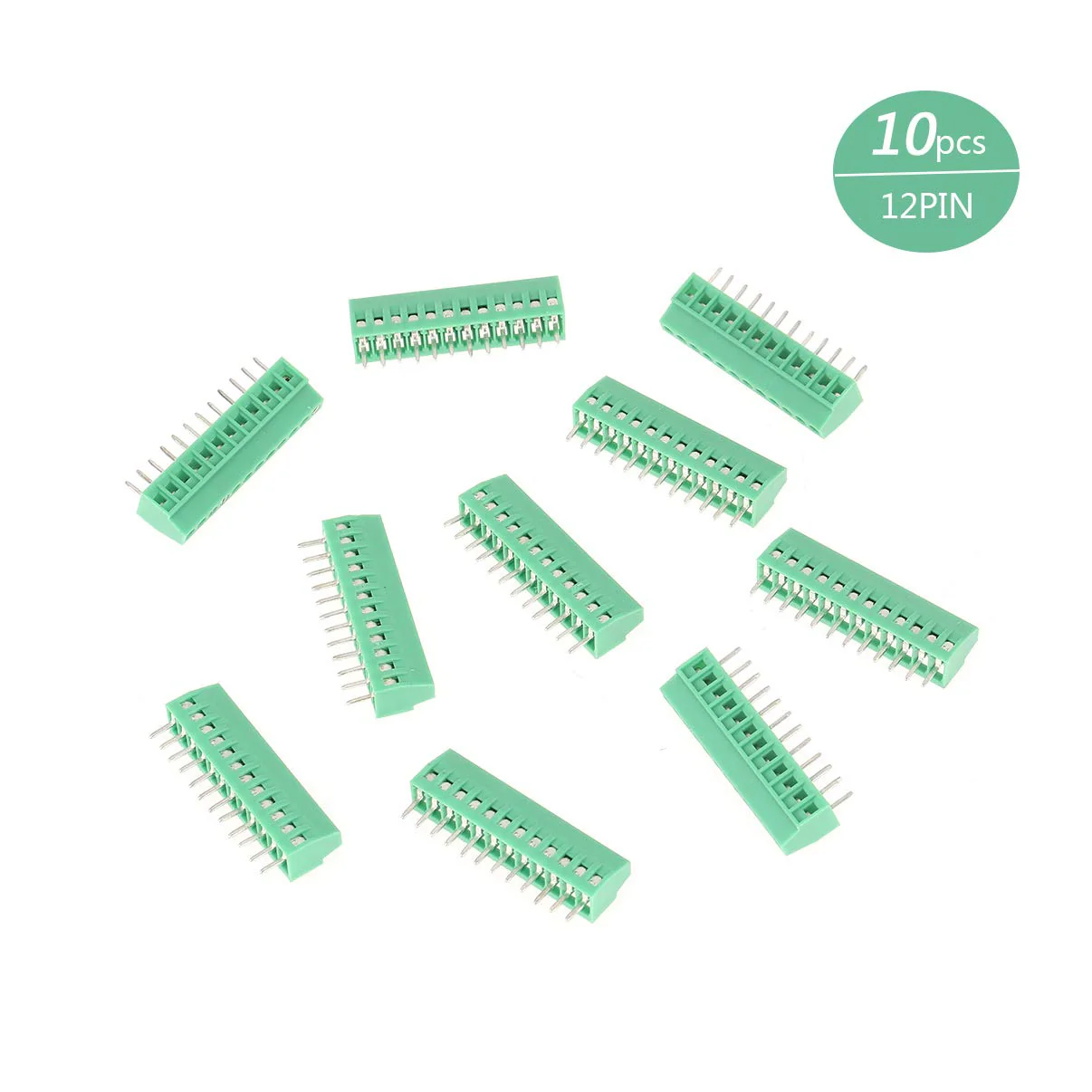 Screw Terminals 10 Pieces/Set 12 Pin 2.54 mm Pitch PCB Screw Terminal Block Connector Screw Terminal Block Earth Terminal Strips for PCB Wiring etc - Image 8