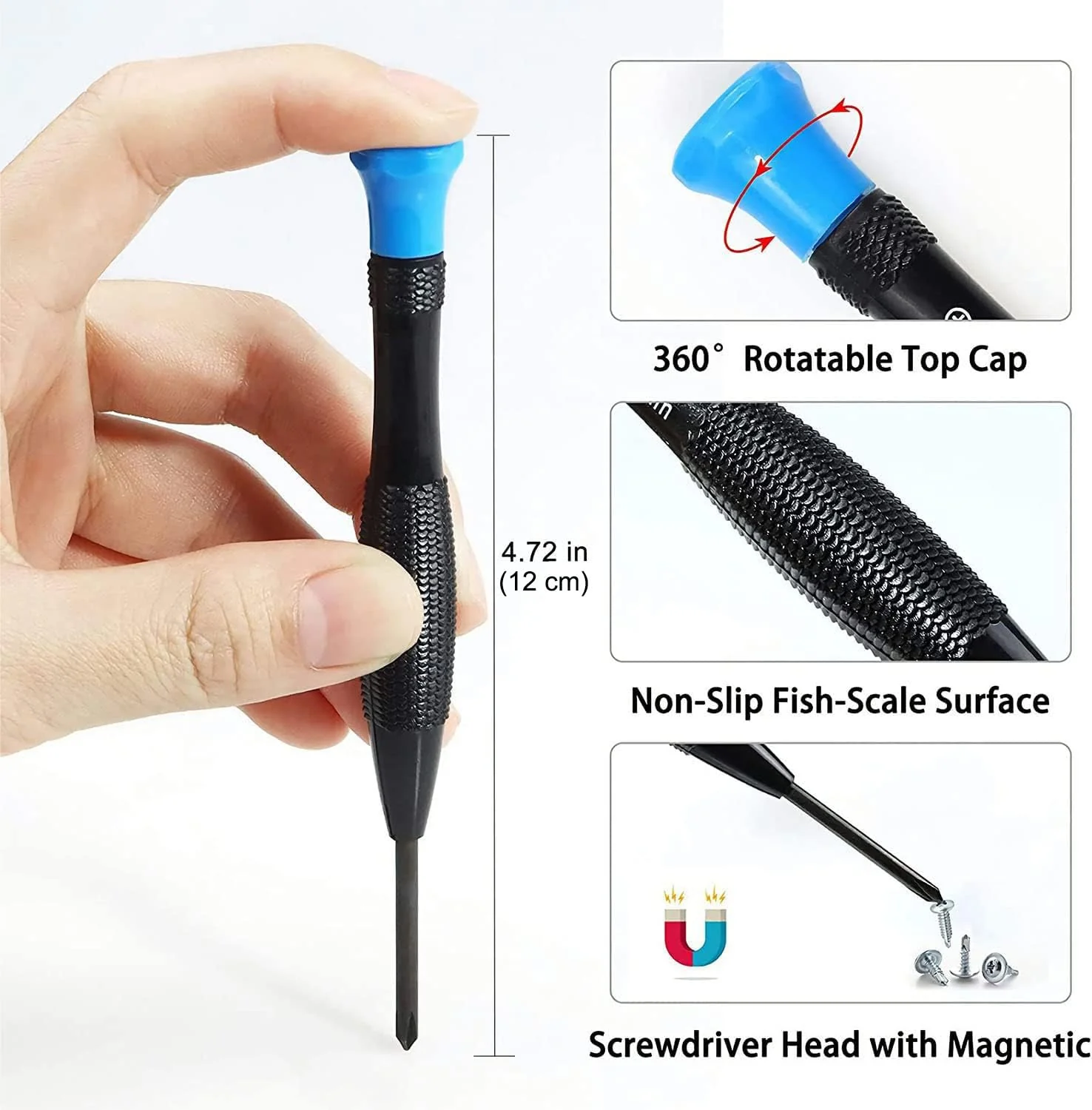 Screwdriver Set 20 Pieces Phone Repair Tool Small Magnetic Kit with Phillips Pentalobe Torx Opening Pry for iPhone iPad Samsung Phones - Image 3