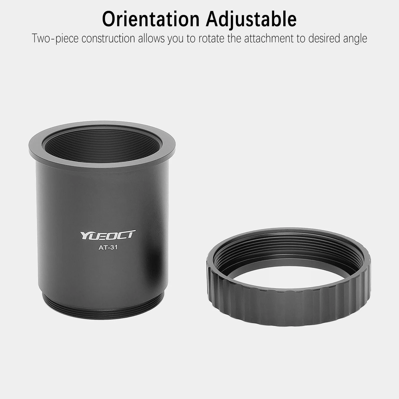 SCT-T Adapter, 2" x24 SCT Female Thread to T T2 M42x0.75 Male Thread, T-Adapter for 2" x24 Schmidt Cassegrain Telescope Visual Back OTA Reducer Corrector Lens - Image 3