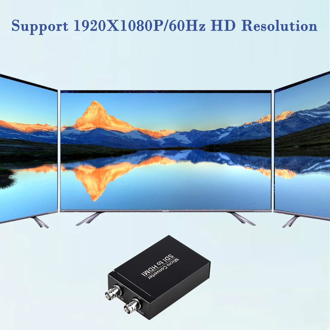 SDI to HDMI Converter, 3G-SDI/HD-SDI/SD-SDI to HDMI Adapter, Auto Format Detection SDI to HDMI Video Converter Stereo Audio De-embedder - Image 6