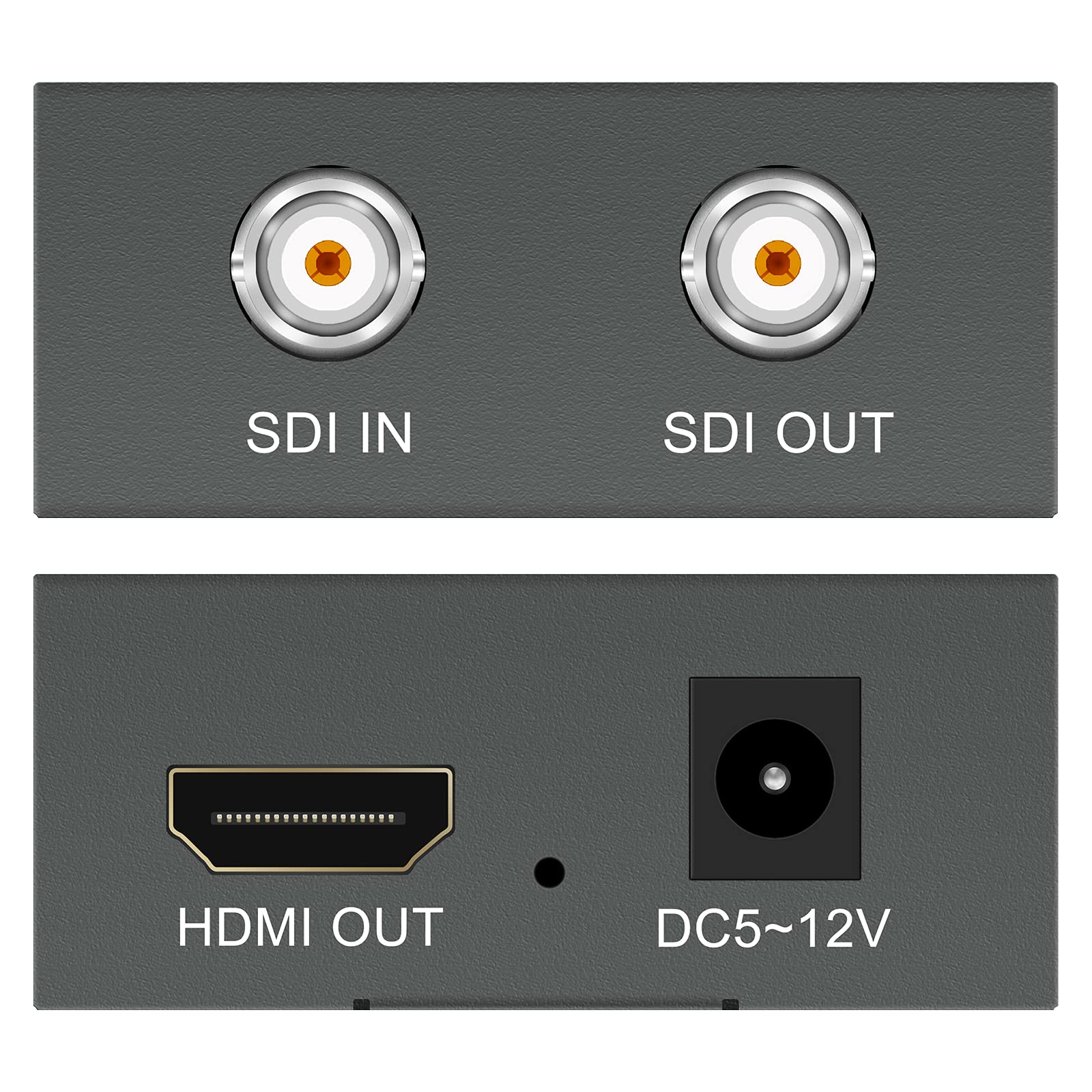 SDI to HDMI Video Mini Converter with Audio Embedder,SDI to HDMI Adapter for SD-SDI, HD-SDI and 3G-SDI Signals SDI Loopout (Black) with Power Supply - Image 4