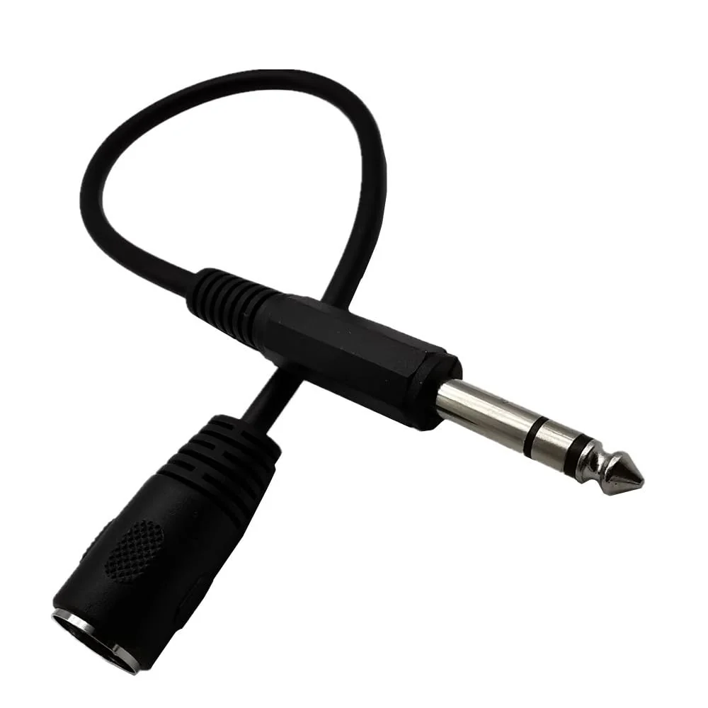Seadream DIN 5 Pin Female to 6.35mm Male Adapter Cable,6.35mm 1/4" Jack Plug to 5 PIN MIDI DIN Female Socket TRS Stereo Audio Extension Cable for Microphone Sound Output 30cm - Image 3