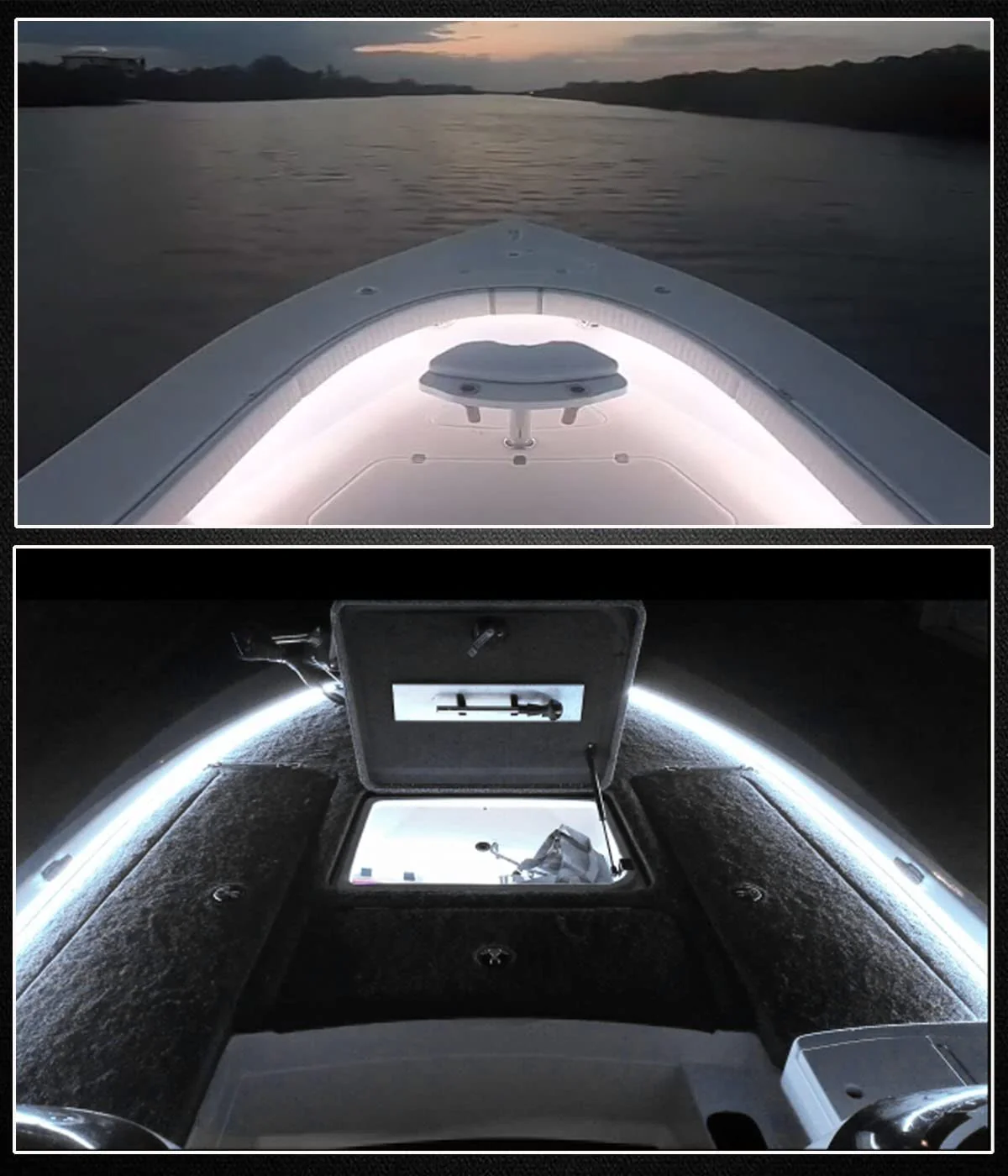 Seaponer Marine Led Strip Lights, Pontoon Light Strip for Jon Bass Boat Sailboat Kayak, Marine Led Lights for Boats Deck Light Light Courtesy Interior Lights Fishing Night, 12v, 10m(32.8ft) (wihte) wihte - Image 6