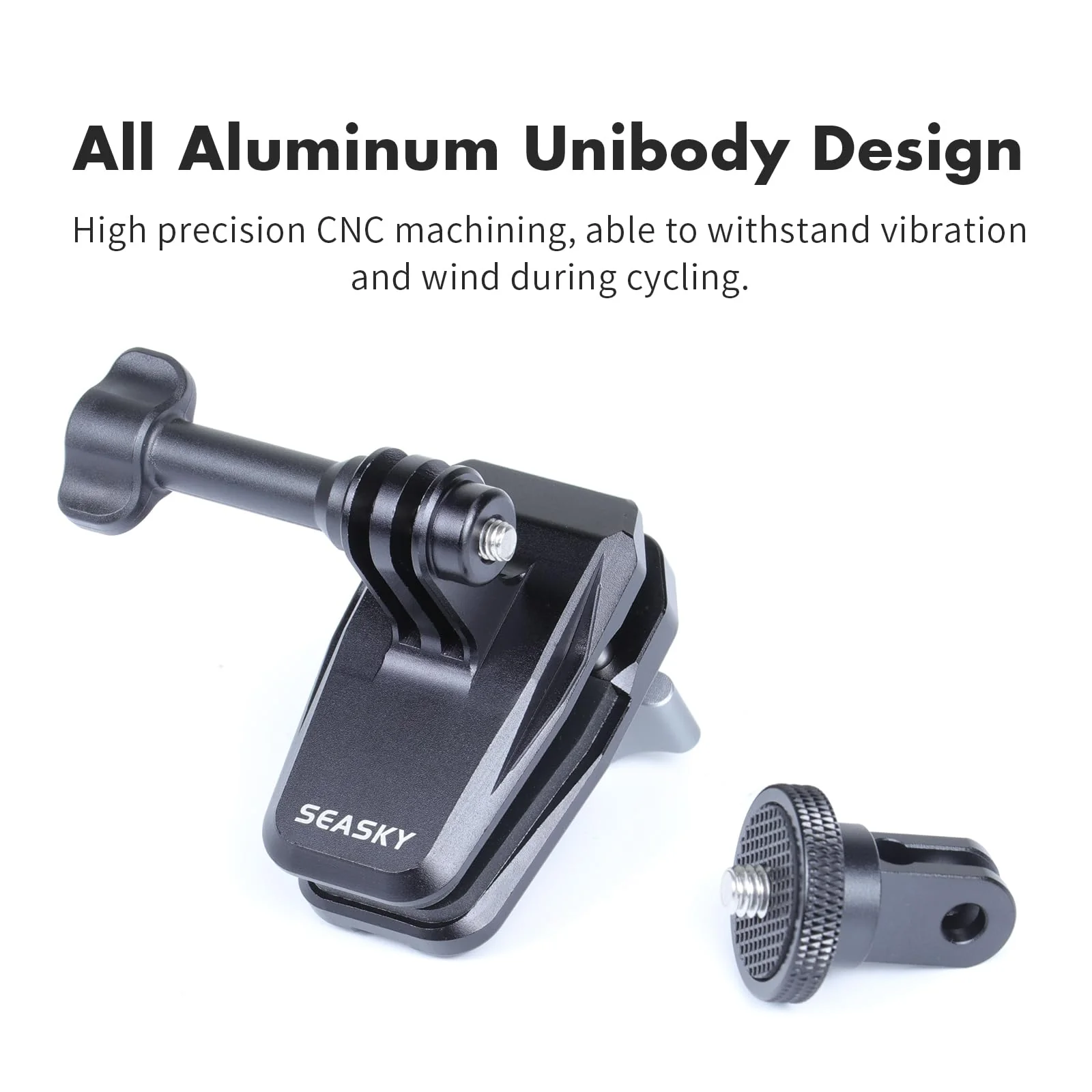 SEASKY M01 Motorcycle Motorbike Windscreen Clamp Mount Accessories for Gopro Hero 13 12 11 10 9 8 7 DJI Action 6 5 4 3 for insta360 X5 X4 X3 X2 X RS Sports Action Camera Aluminum Alloy - Image 6