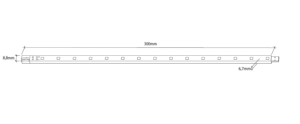 Sebson® 12 V LED Strip, Warm White, Under-Unit Light, 30 cm Kitchen Light Strip with Plug and Switch, 8.8 x 6.7 x 300 mm 6er Set - Image 6