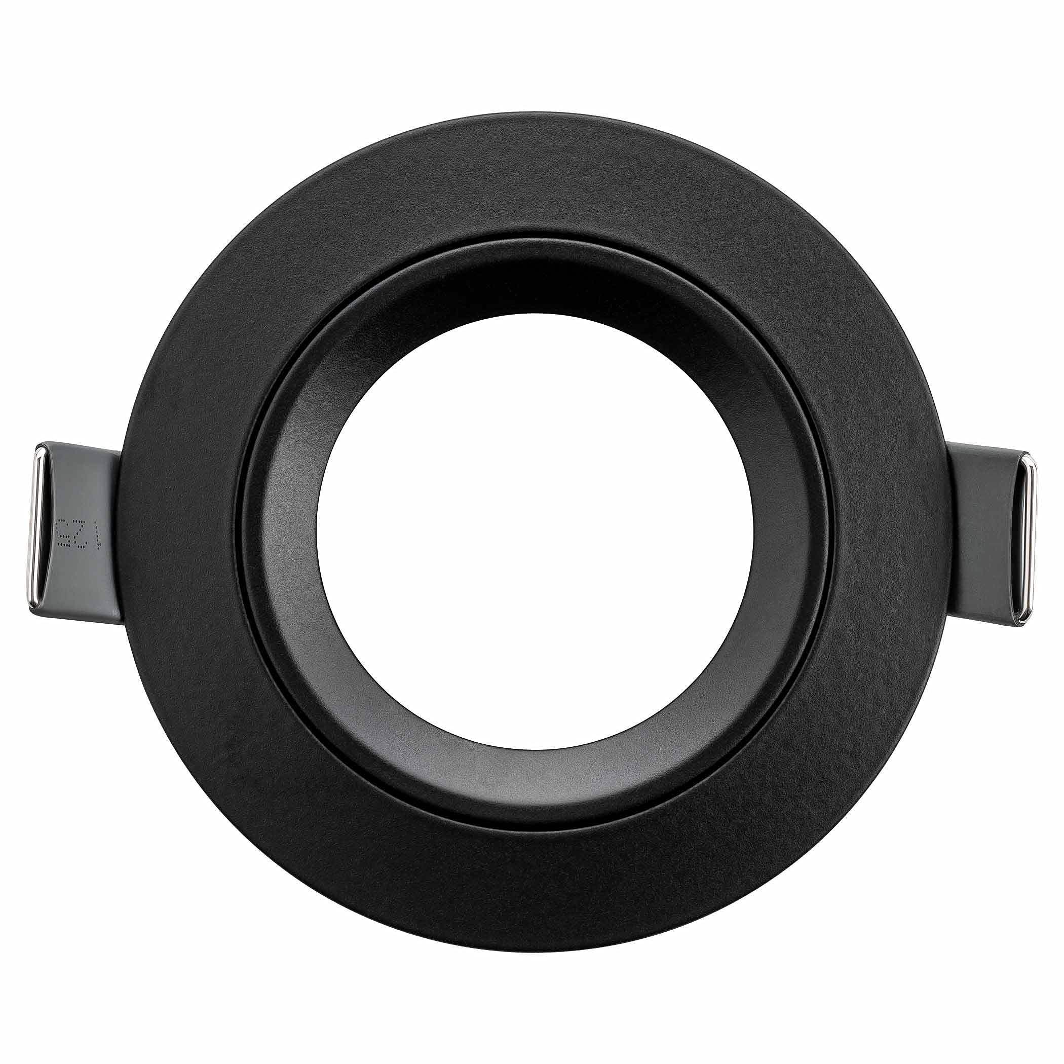 SEBSON Housing for recessed spotlights with GU10 socket LED halogen 230 V – mounting frame aluminium black hole diameter 65 mm (min. 60 mm, max. 70 mm) ceiling lighting set of 6 - Image 2