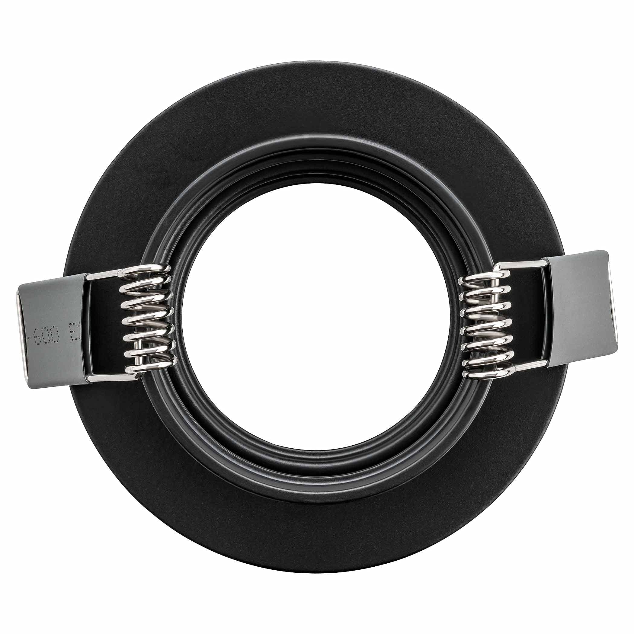 SEBSON Housing for recessed spotlights with GU10 socket LED halogen 230 V – mounting frame aluminium black hole diameter 65 mm (min. 60 mm, max. 70 mm) ceiling lighting set of 6 - Image 3