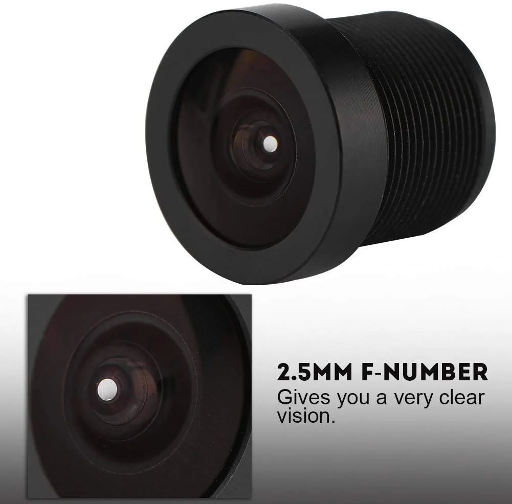 Security Surveillance Camera Lens, 2.1mm Camera Lens 150° Wide Angle x 0.5 IP Camera Lens CCTV Lens for 1/3'' & 1/2.9'' CCD Chips, Support Night Vision - Image 4