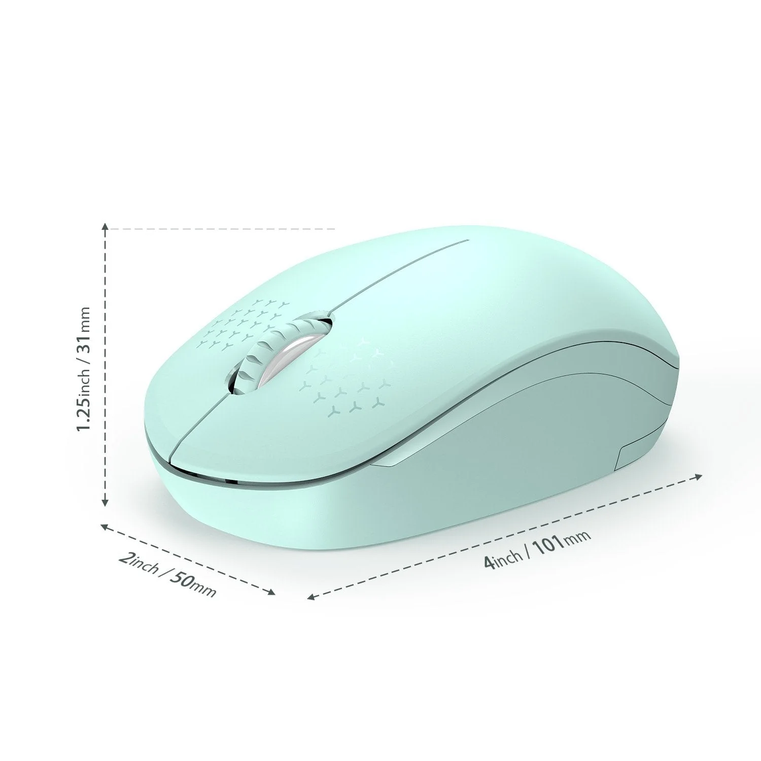 seenda Wireless Mouse, 2.4G Noiseless Mouse with USB Receiver - Portable Computer Mice for PC, Tablet, Laptop with Windows System - Mint Green A Green - Image 6