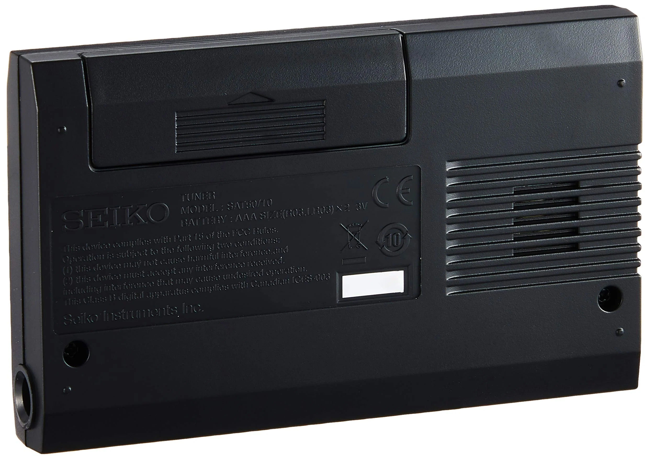 Seiko SAT10BE Stunning Guitar/Bass Tuner with Flat Tuning Function-Black Black - Image 2