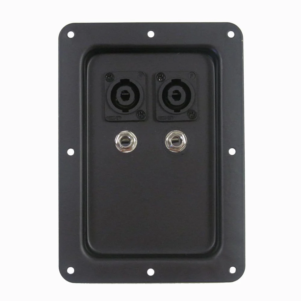 Seismic Audio - Pair of Jack Plates with Dual Speakon and Dual 1/4" PA/DJ Speaker Cabinet - Image 2