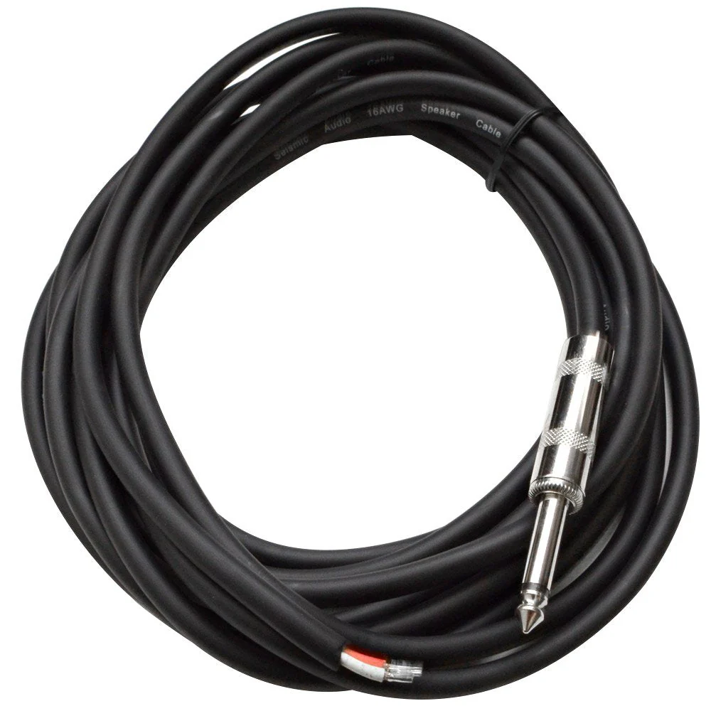 Seismic Audio - QRW15 (4 Pack) - 15 Foot Raw Wire to 1/4" Speaker Cable - 16 Guage - PA/DJ/Home Audio 15 Feet - Image 2