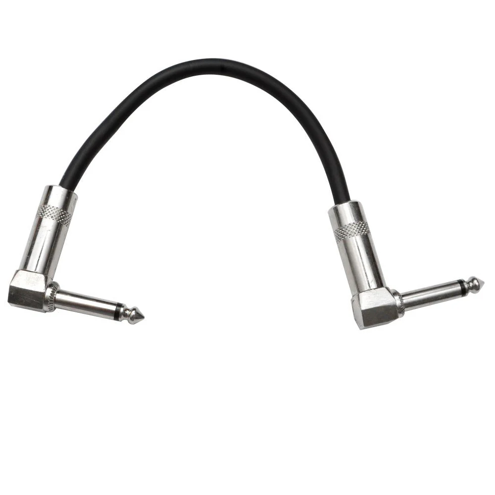 Seismic Audio - SAGPC6-6 - 6 Pack Pedal Board Pro Effects Cables 1/4" Patch Cables Right Angle - Image 3