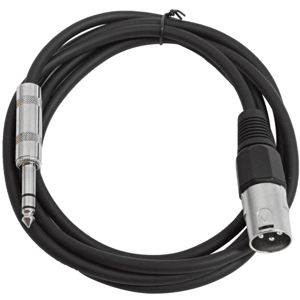 Seismic Audio - SATRXL-M6-Multi - 8 Pack of 6 Foot Multi-Color XLR Male to 1/4 Inch TRS Patch Cables 6' Pro Audio Balanced XLR-M to 1/4" Patch Cords DJ - Image 2