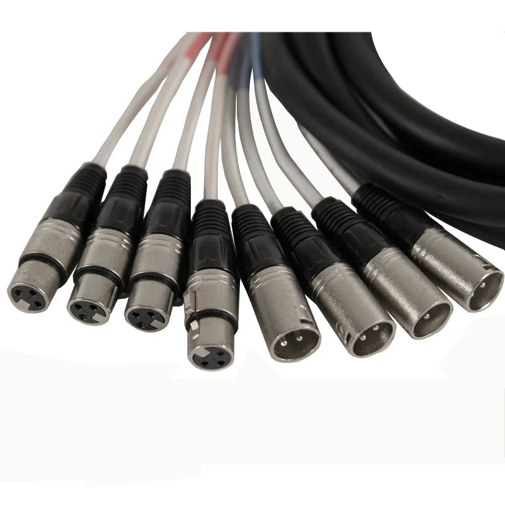 Seismic Audio SATXSW-8x5 4-Channel 5-Feet Insert Snake Cable 8 TRS to 4 XLR Male and 4 XLR Female 5 Foot - 8 Channel - Image 2