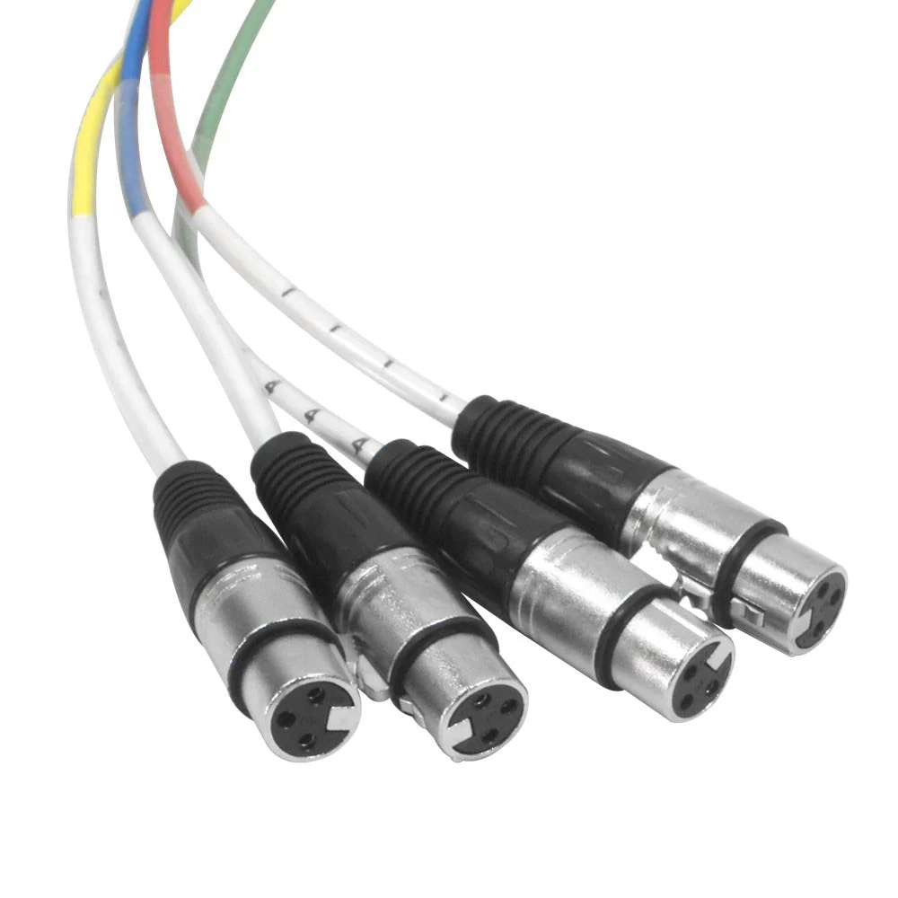 Seismic Audio - SAXT-4x5_MF - 4 Channel 5 Foot 1/4 Inch TRS to XLR Male and XLR Female Snake Cable Bundle 5 Foot - 4 Channel - Image 4