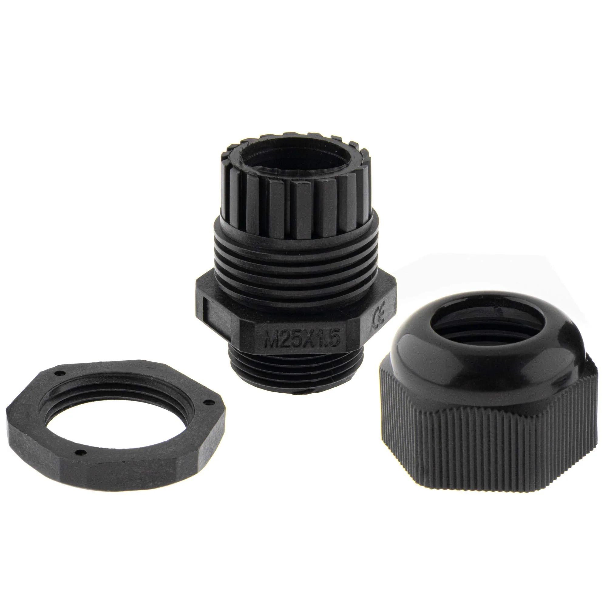 SeKi 10 x Cable Glands M25 9-17 mm, Waterproof IP67 Metric Cable Gland, Black (RAL9005), Suitable for PG16 2-black - Image 3