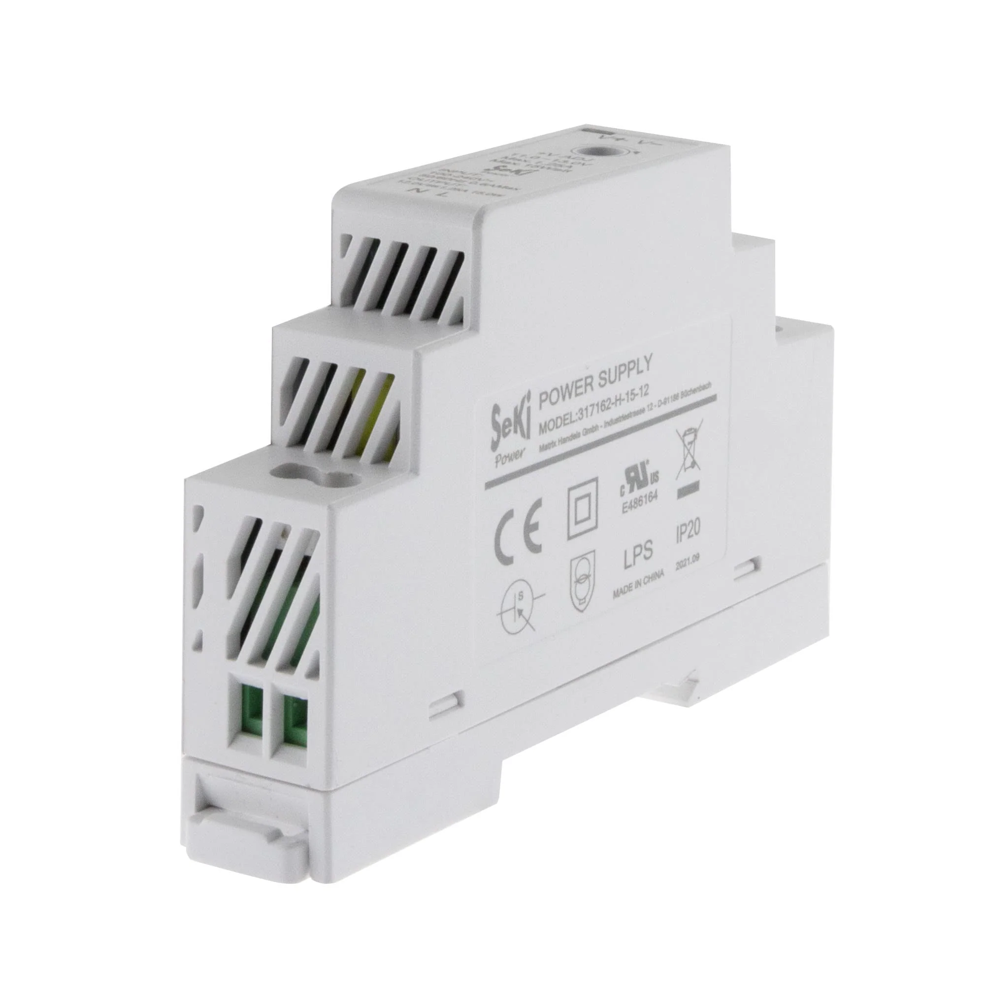SeKi DIN Rail Power Supply H-15-12 - 12V - 1.25A - 15W DIN Rail - DIN Rail Power Supply 15 watts (1.25 A) Single - Image 2