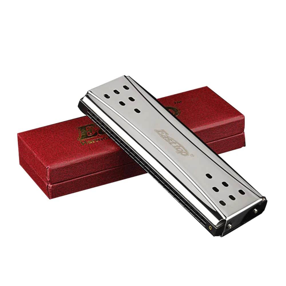 Selected Reeds 24Holes Double-sided Double-tone Harmonica, Advanced C-tone G-tone Polyphonic Harmonica for Beginners, Adults and Students with Wooden Box (24holes) - Image 4