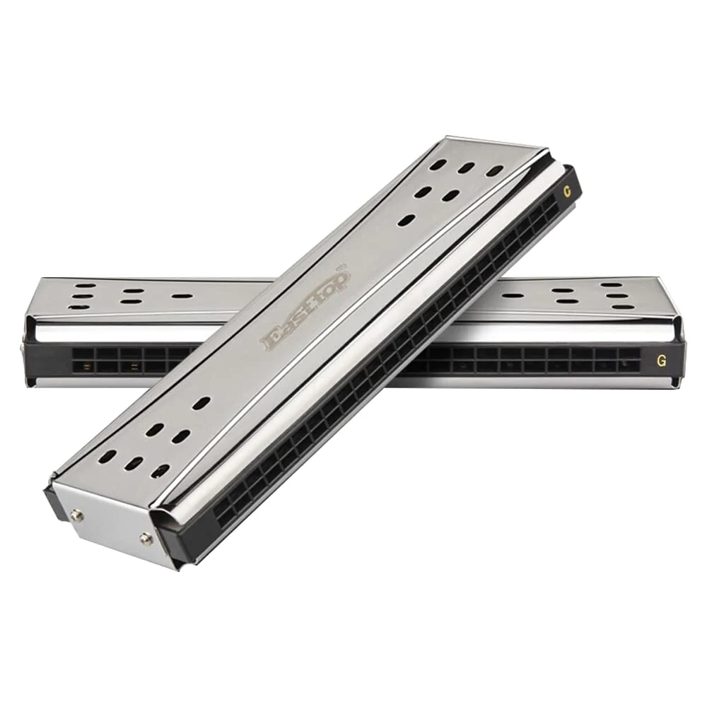 Selected Reeds 24Holes Double-sided Double-tone Harmonica, Advanced C-tone G-tone Polyphonic Harmonica for Beginners, Adults and Students with Wooden Box (24holes) - Image 5