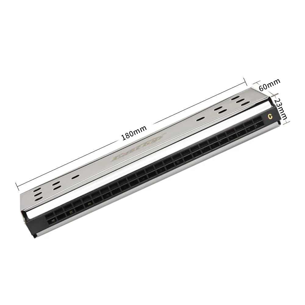 Selected Reeds 24Holes Double-sided Double-tone Harmonica, Advanced C-tone G-tone Polyphonic Harmonica for Beginners, Adults and Students with Wooden Box (24holes) - Image 7