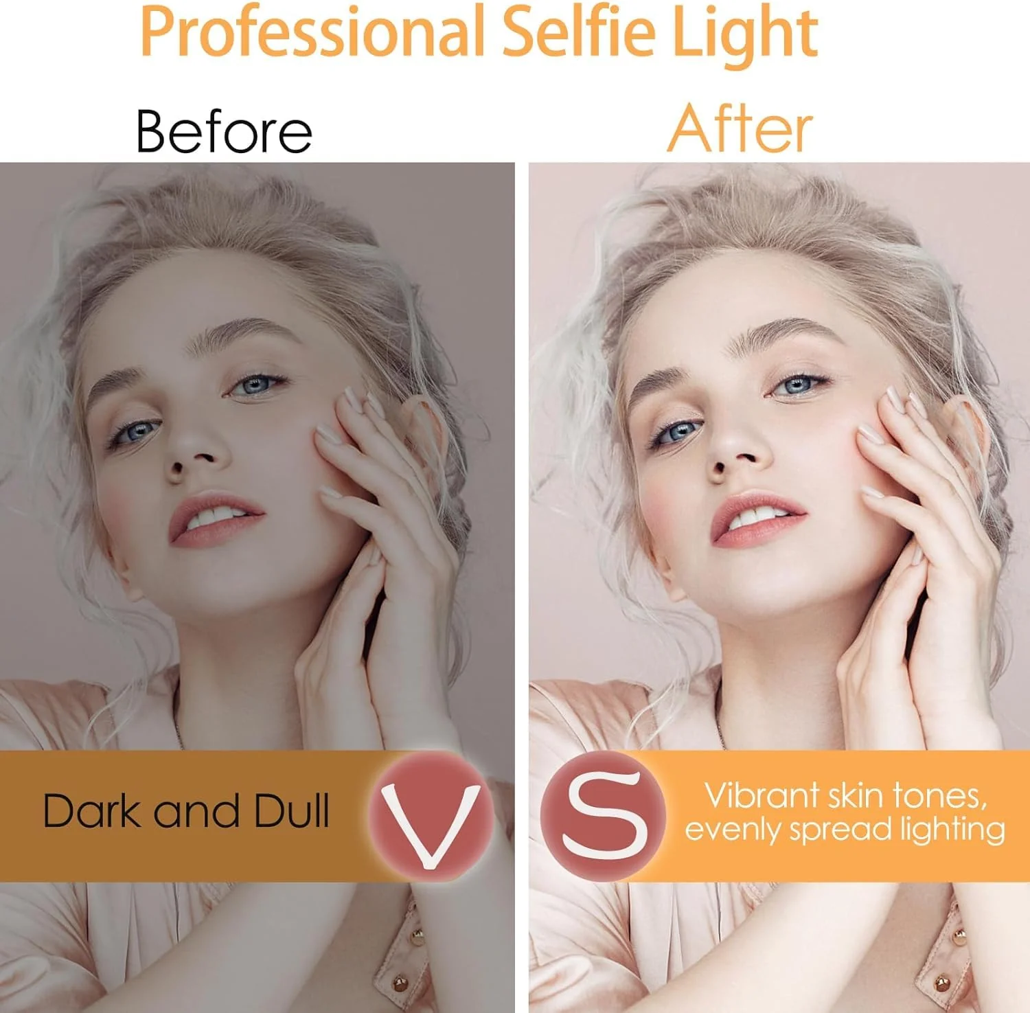 Selfie Light for iPhone 15 Case with LED Built-in Light-Up Rechargeable for TIK Tok/Stream/Makeup/Live/Video- Selfie (2 Models, 3 Level Brightness) (Clear, for iPhone 15) Clear - Image 3