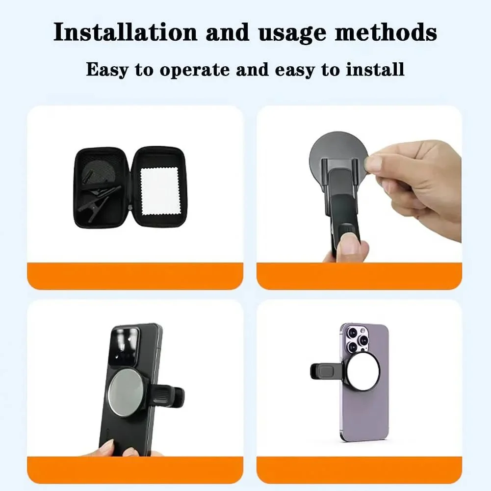 Selfie Mirror Compact Phone Mirror Universal Phone Clip for iPhone 15/14/13/12 Android Samsung Smartphone Selfie Vlog Accessories - Image 6