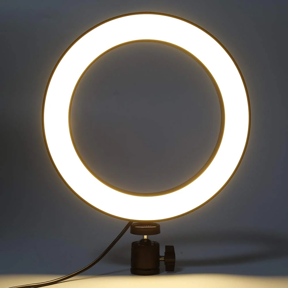 Selfie Ring Light 8-inch for YouTube Video Live Streaming Makeup Photography, Desktop USB LED Light with 3 Light Modes and 10 Brightness Level - Image 9