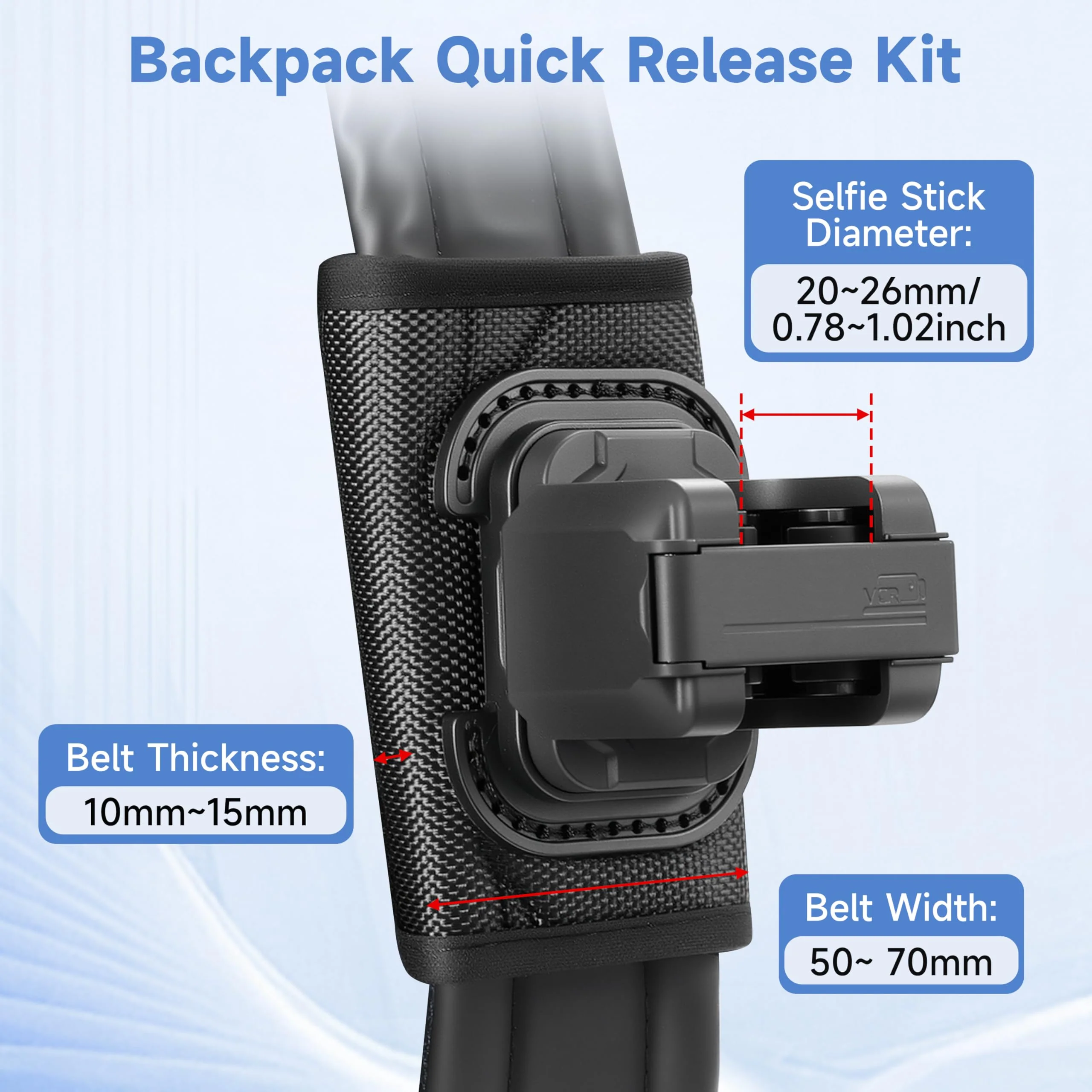 Selfie Stick Holster Backpack Clip Mount for insta360 X5 X4 Air for gopro Hero 13 12 MAX 2 Strap for DJI Osmo 360 Action 6 5 Pocket 3 Accessories - Image 3