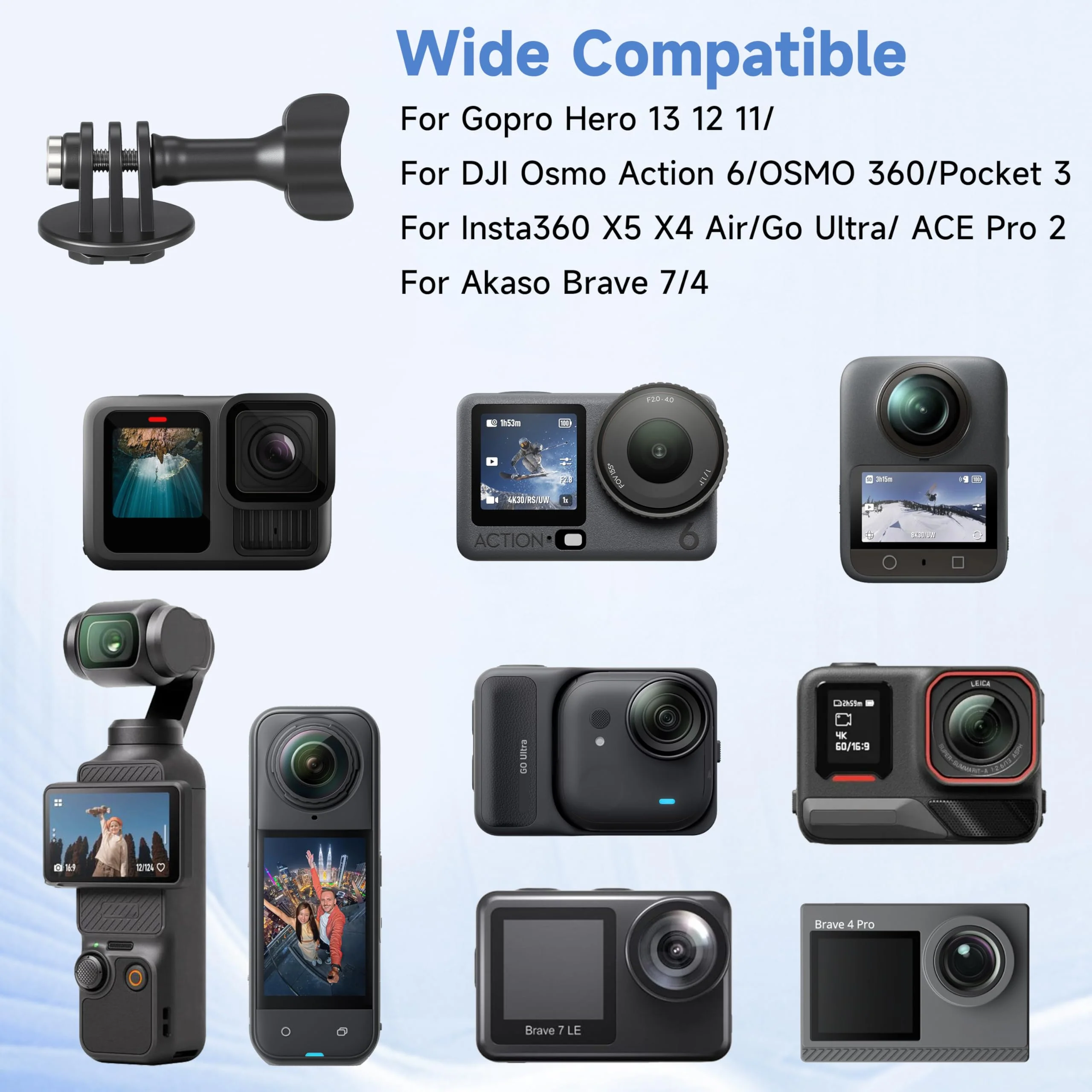 Selfie Stick Holster Backpack Clip Mount for insta360 X5 X4 Air for gopro Hero 13 12 MAX 2 Strap for DJI Osmo 360 Action 6 5 Pocket 3 Accessories - Image 7
