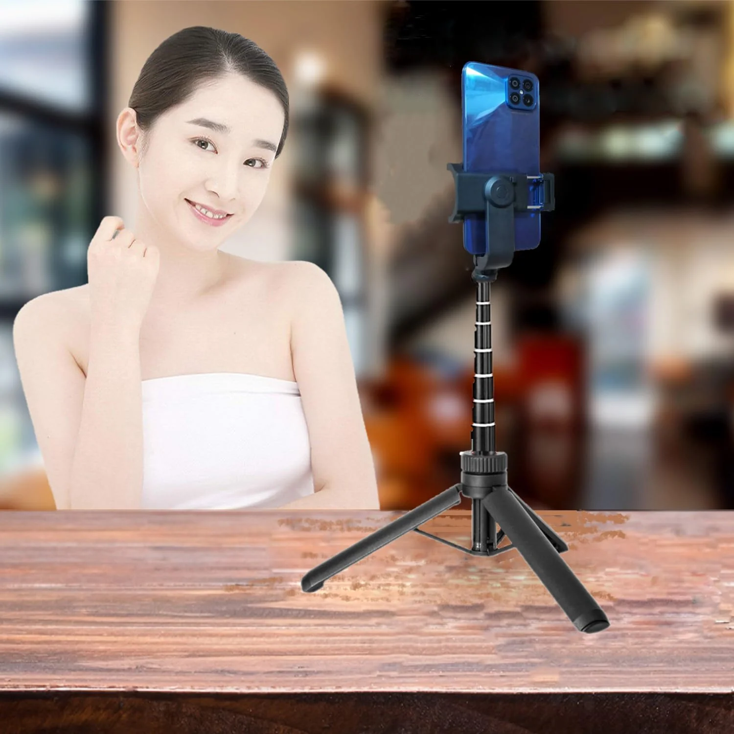 Selfie Stick Tripod for Cell Phone & Camera, 50" Expandable Phone Tripod with Remote Control and Rotate Phone Holder, Portable Tripod for iPhone/Goproo and Cameras. - Image 4