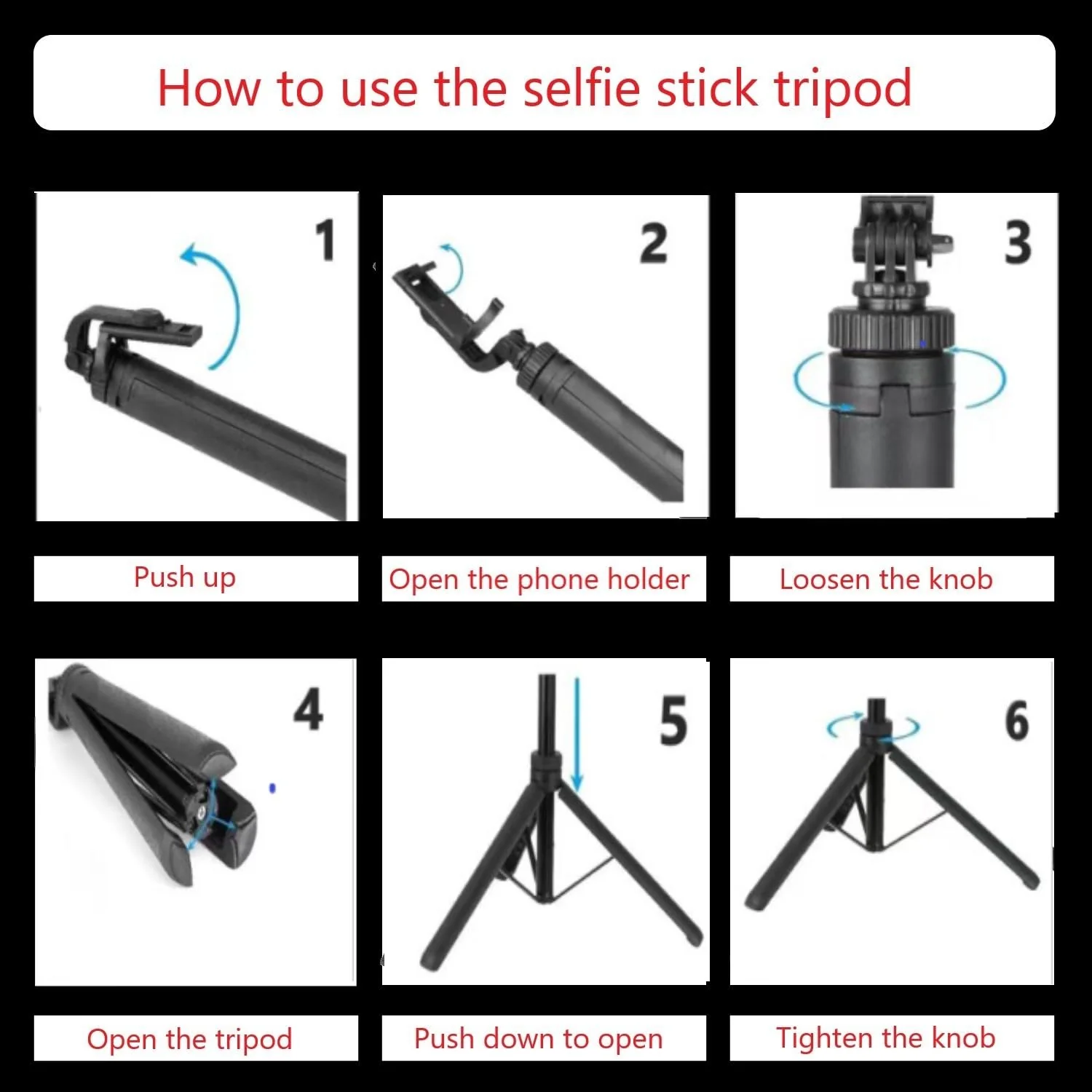 Selfie Stick Tripod for Cell Phone & Camera, 50" Expandable Phone Tripod with Remote Control and Rotate Phone Holder, Portable Tripod for iPhone/Goproo and Cameras. - Image 7