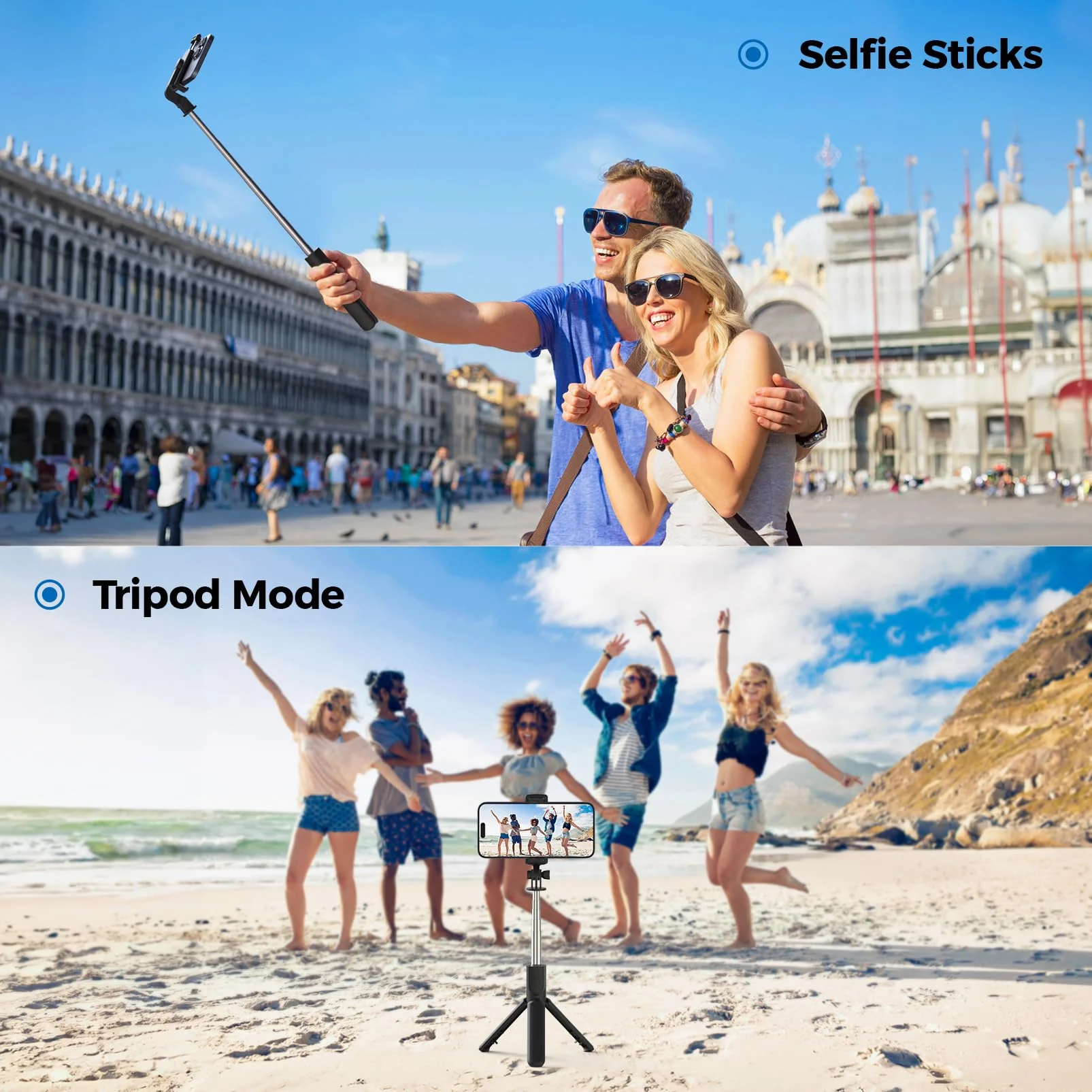 Selfie Stick Tripod, Retractable Selfie Stick Tripod with Wireless Remote Control, for Photograph, Live Streaming, Video Recording, Compatible with Android, iPhone and More - Image 8