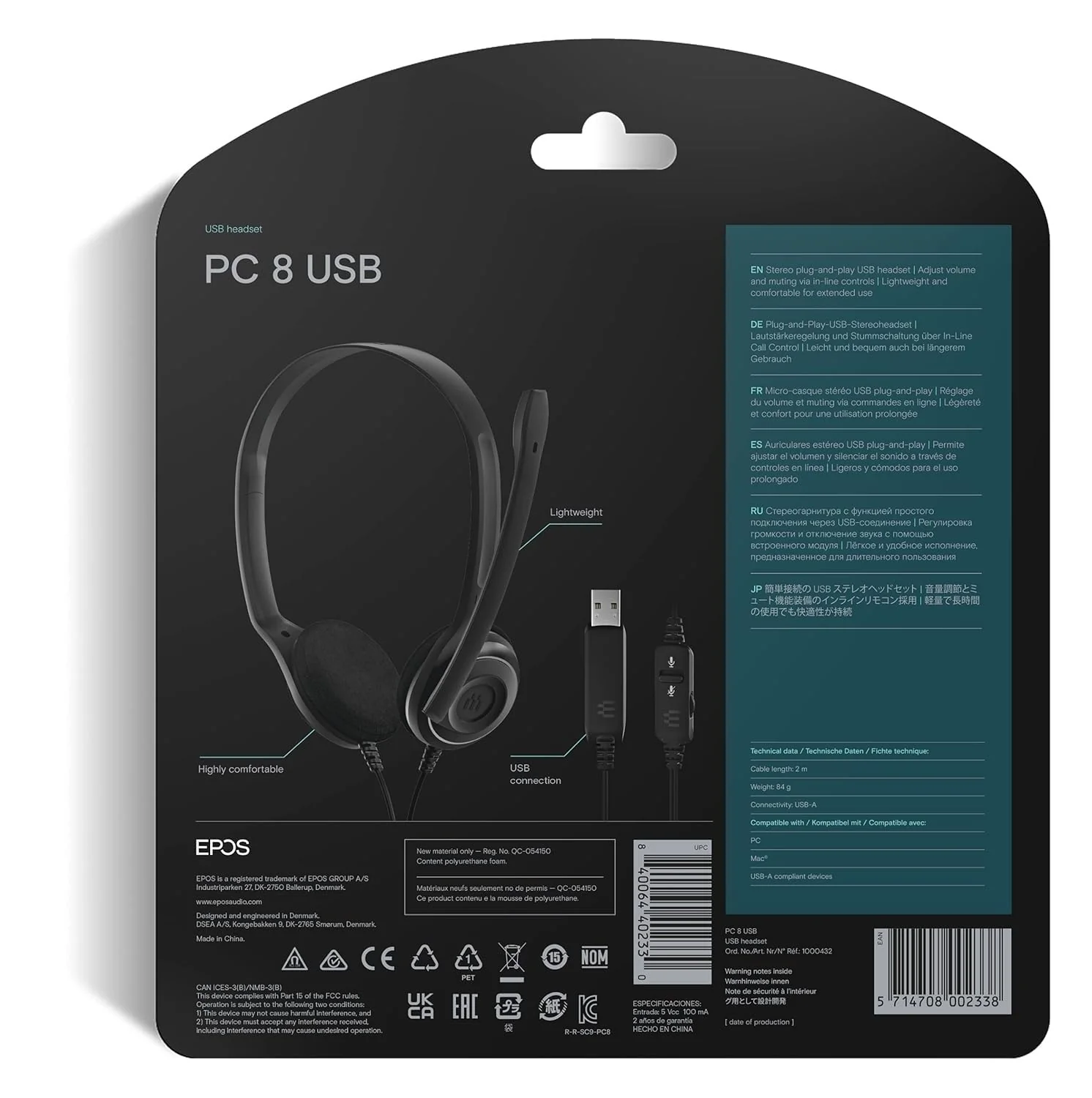 Sennheiser PC 8 USB - Stereo USB Headset for PC and MAC with In-line Volume and Mute Control - Black 1 Count (Pack of 1) - Image 11
