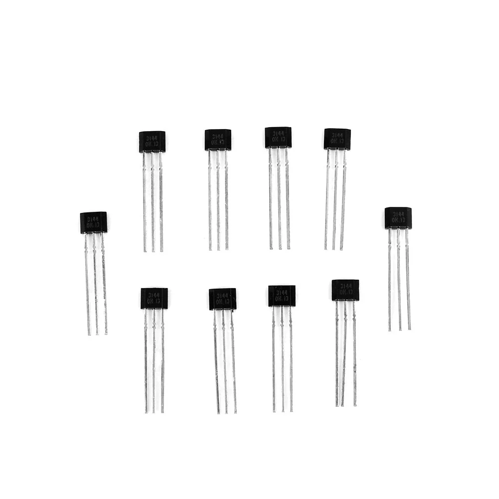 Sensitive Hall Sensor + Hall Effect Sensor, A3144E 3144 OH3144E, SIP, 3 Pin, Accessories, Pack of 10 - Image 2