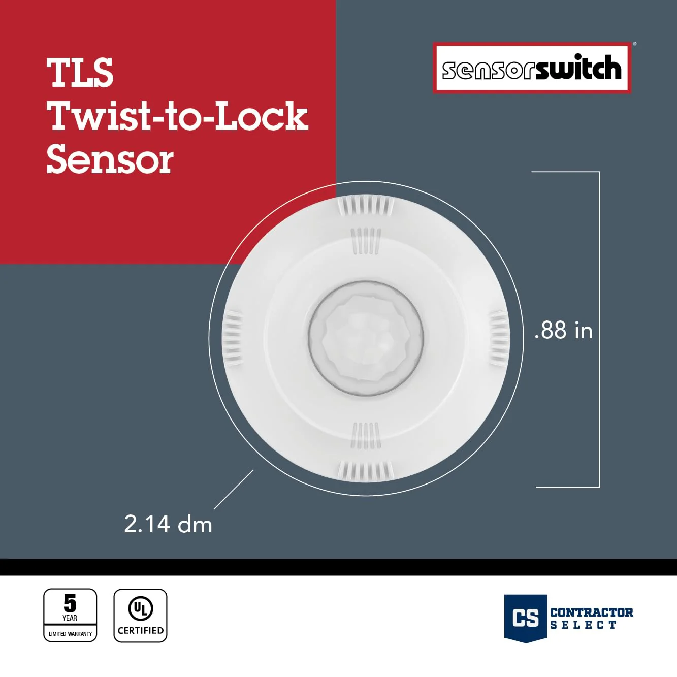 Sensor Switch Twist-to-Lock Motion Sensor, Easy to Install Daylight and Motion Detector for Lithonia Lighting Compact Pro Family Luminaires, Photocell and PIR Detection IP66 Rated, White (TLS WH) Sensor (White) - Image 5
