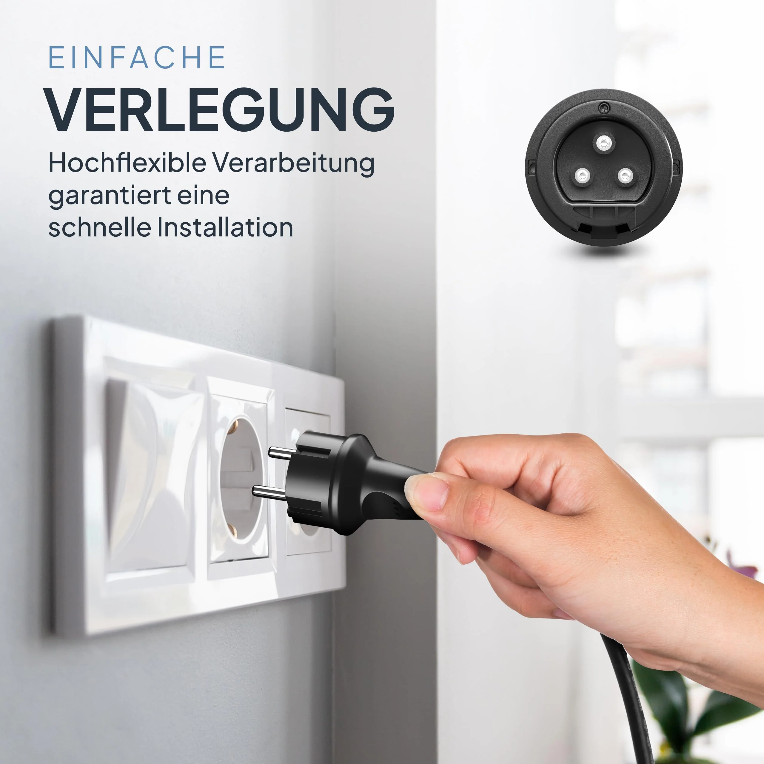 SEPO-Leitungen BC01 Balcony Power Station Cable - Female to Schuko Plug 2 m (IP44) Including 0% VAT According to § 12 Paragraph 3 UStG - AC Extension Cable for Inverter Deye, Envertech, TSUN, NEP 0% VAT - Cable 2 Meter - Image 5
