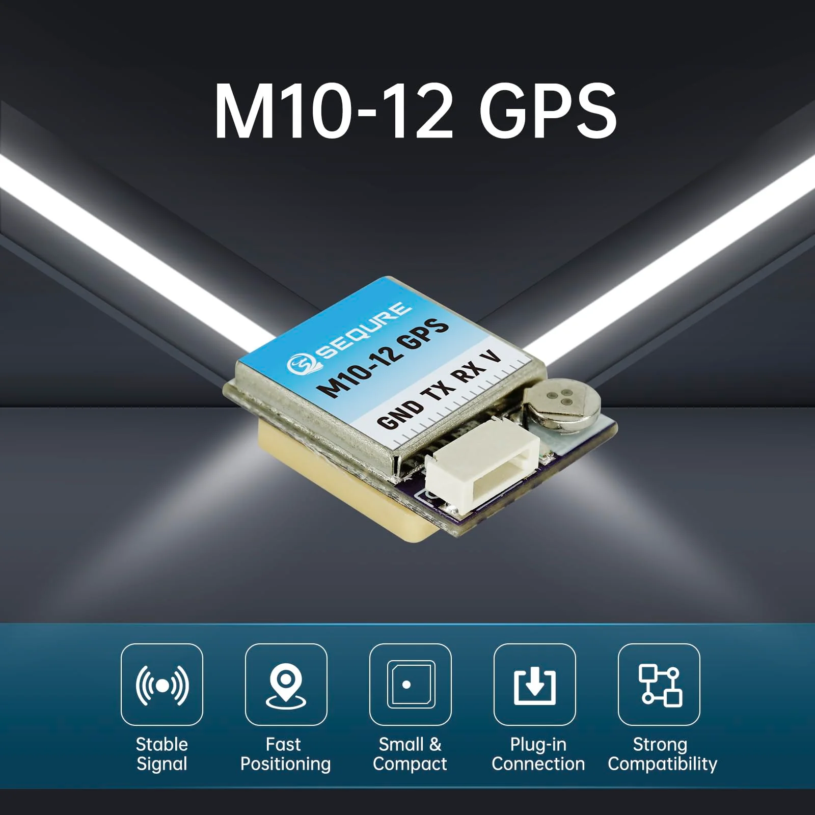 SEQURE M10-12 Mini FPV GPS Module with Upgraded 10th Generation Chip Ceramic Antenna Fast Satellite Positioning for FPV Racing Drones M1012 - Image 2