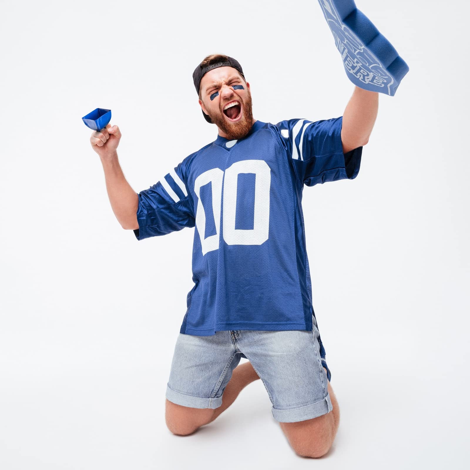 Set of 12 3-inch Cowbells with Handle, Hand Percussion Cow Bells Noise Makers for Sporting Events, Football Games (Blue) - Image 3