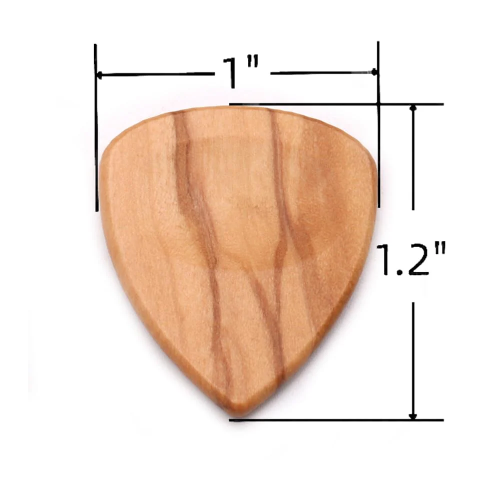 Set of 2 guitar picks made of real wood | For electric, acoustic and bass guitars in various strengths, 1 inch - Image 2