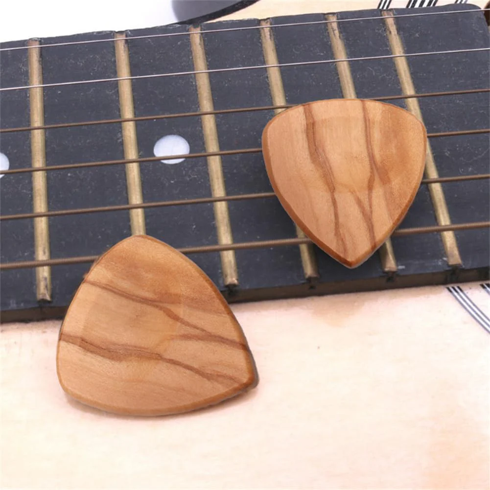 Set of 2 guitar picks made of real wood | For electric, acoustic and bass guitars in various strengths, 1 inch - Image 4