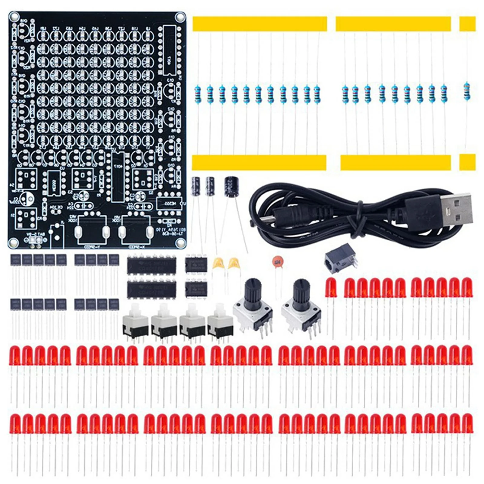 Set of 2 Soldering Kit, Soldering Set Kit, LED Soldering Exercise Set, DIY Soldering Kit, Soldering Learning Set, Soldering Kit, Soldering Kit for Beginners, Students, Soldering Enthusiasts, Learning - Image 2