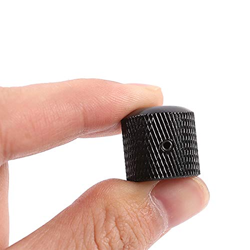 Set of 3 Black Metal Guitar Control Knob, Guitar Volume Tone Control Dome Knobs, Tele Telecaster or Guitar Bass Replacement Parts - Image 2