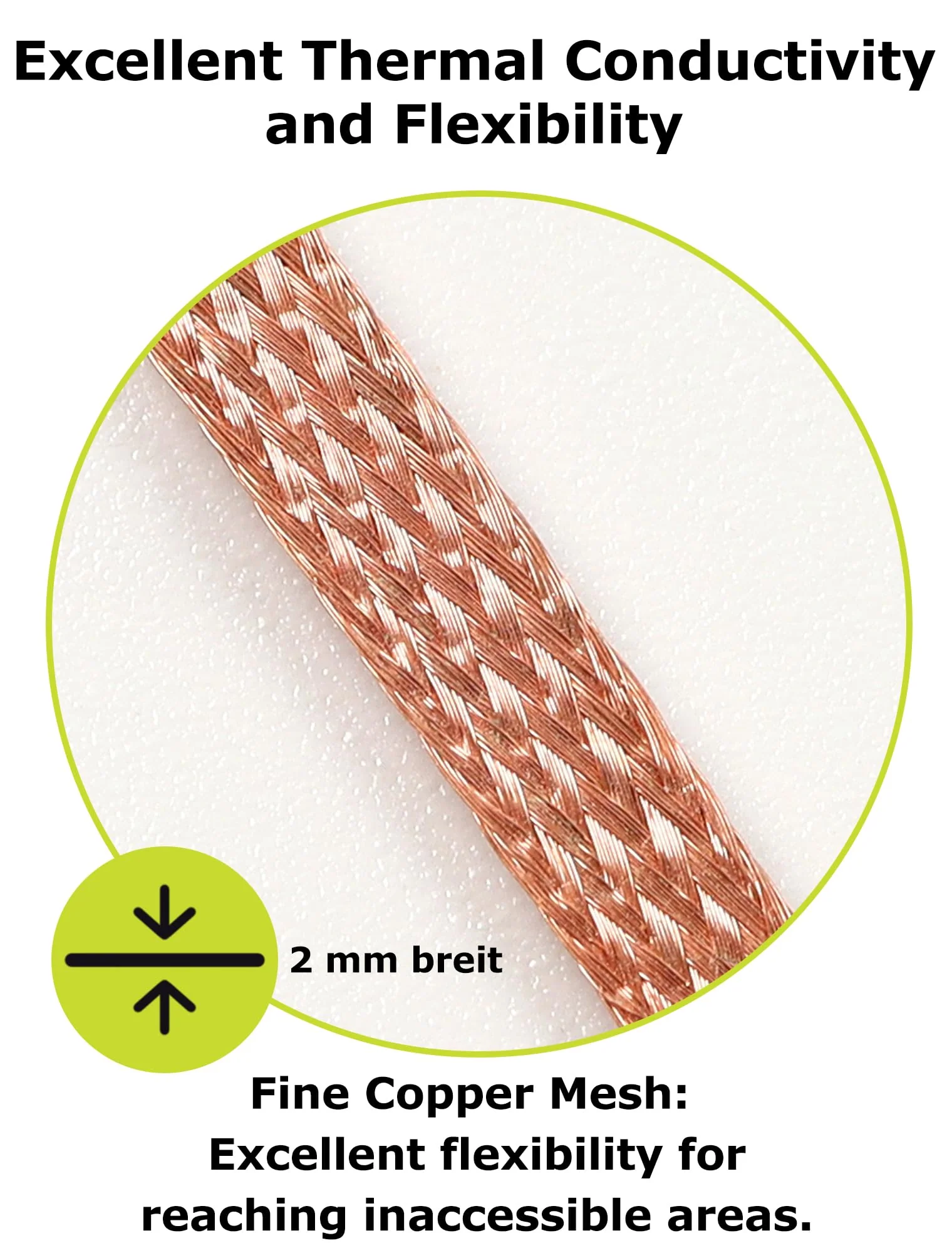 Set of 6 Desoldering Braids - 3 m Copper Desoldering Wire (1.0/1.5/2.0/2.5/3.0/3.5 mm) | Ideal for Desoldering and Removing Solder at Soldering Points | High Thermal Conductivity Solder Braid - Image 2